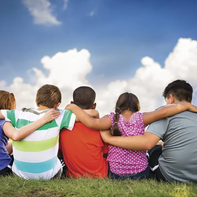 YMCA kids enjoying the sun