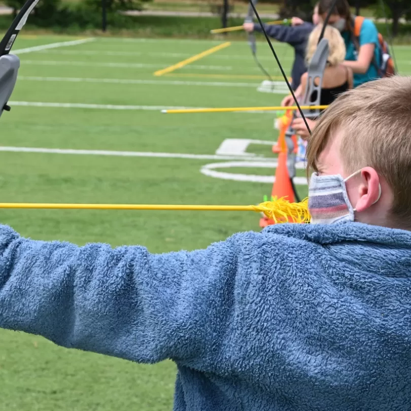 Children doing archery