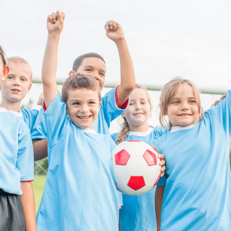 Youth soccer team.